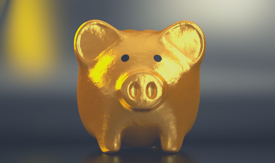 Golden piggy bank