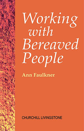 Book cover showing the title "working with bereaved people" in white against a deep orange background.
This is a book for bereavement therapy