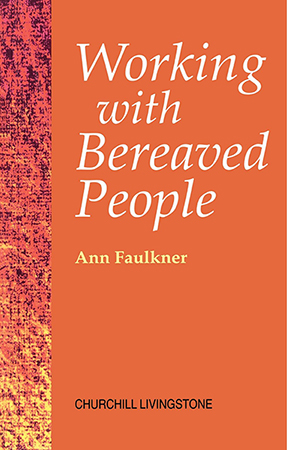 Book cover showing the title "working with bereaved people" in white against a deep orange background.
This is a book for bereavement therapy